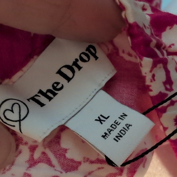 Magenta Pink Floral One Shoulder Long Sleeve Crop Top NWT - Picture 7 of 7